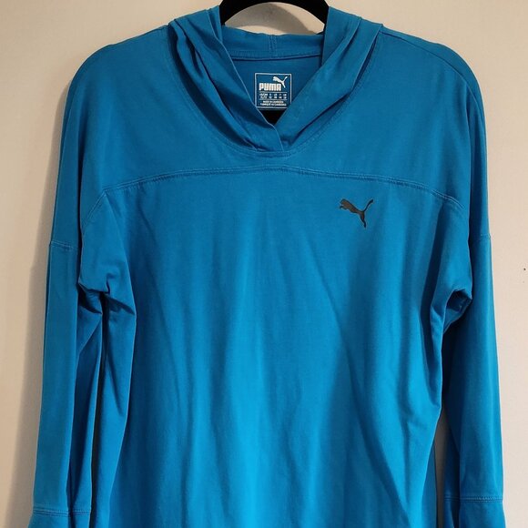 Puma Women's Lightweight Blue Hoodie - Picture 1 of 15